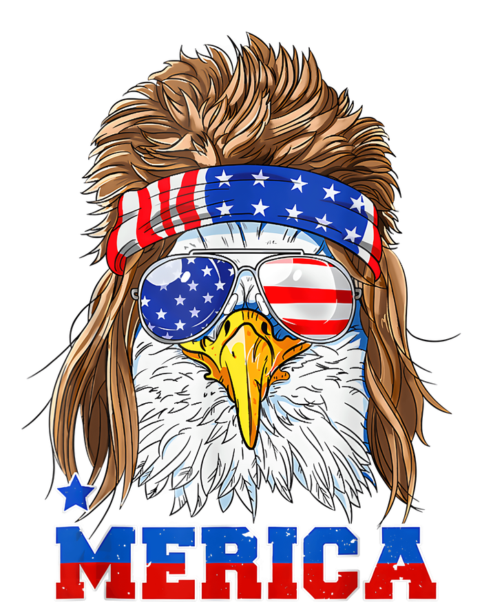 Eagle Mullet Merica Men 4th Of July American Flag USA T-Shirt