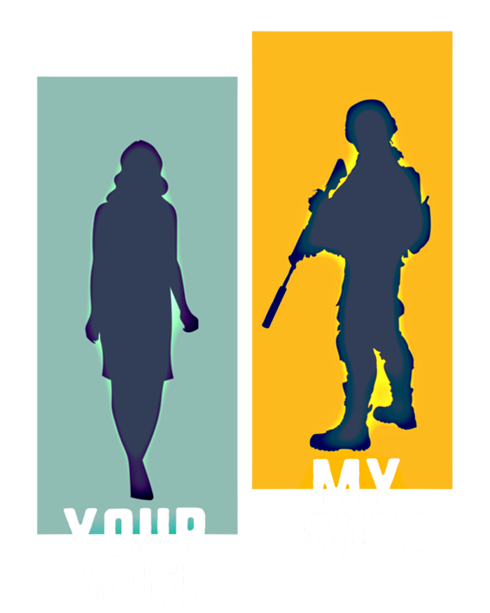 Cool Retro Soldier Military And Army Your Wife My Wife Gift Button