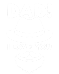 Dad I Love You Beard And Hat Father Appreciation Gift Short Acrylic Beanie