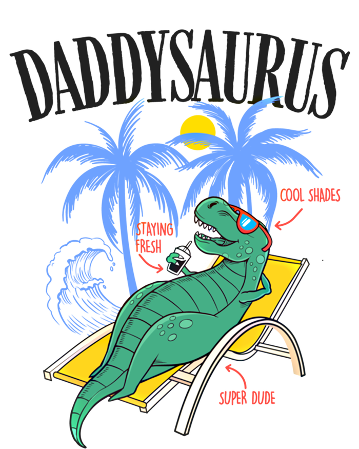 Daddysaurus Rex Daddy Saurus Dinosaur Family Vacation Beach Gift T-Shirt