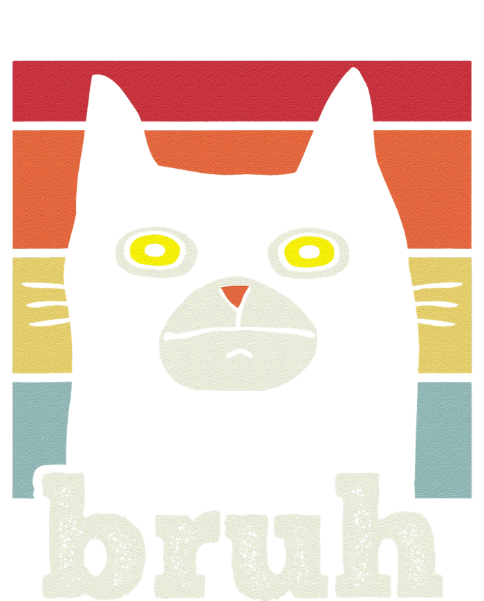 Funny Meme Saying Bruh With Cat Greetings Teens Softstyle Adult Sport Polo