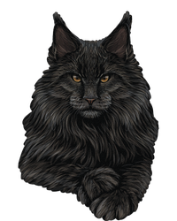 Realistic Cute Maine Coon Cat Sitting For Lovers Animals T-Shirt