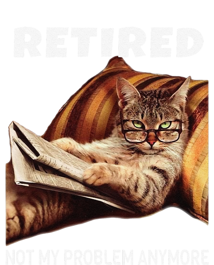 Retired Not My Problem Anymore Funny Cat Retirement Gift Softstyle Adult Sport Polo