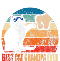 Retro Best Cat Grandpa Ever Funny Fist Bump Granddad Gift T-Shirt