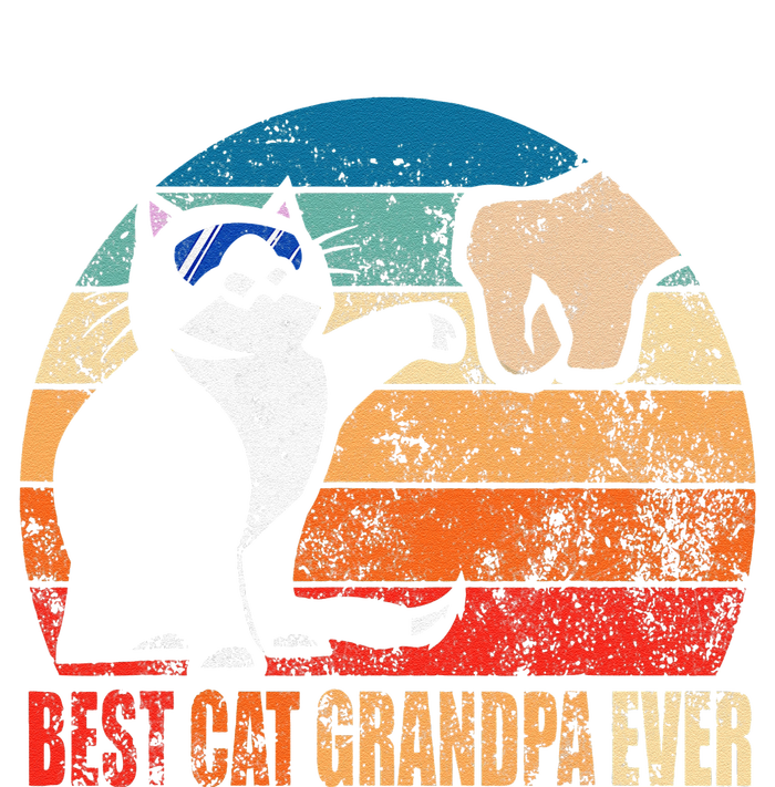 Retro Best Cat Grandpa Ever Funny Fist Bump Granddad Gift T-Shirt