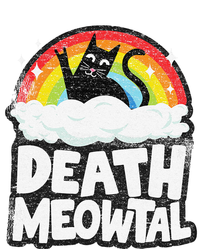 Retro Rainbow Cats Funny Death Metal Death Meowtal Cat Cooling Performance Crew T-Shirt