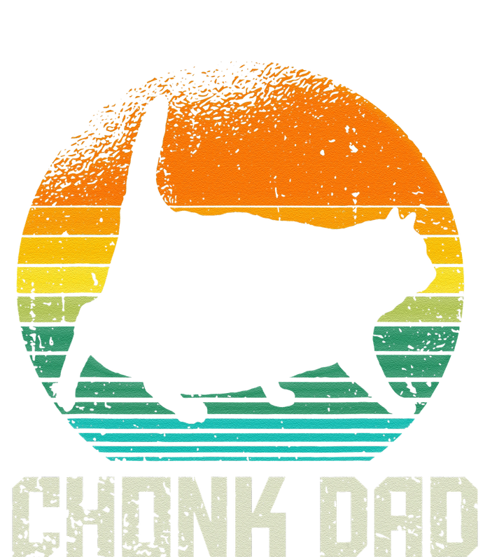 Retro Vintage Style Funny Fat Daddy Cat Meme Chonk Cat Dad T-Shirt