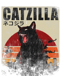 Catzilla Funny Cat Japanese Sunset Mousepad