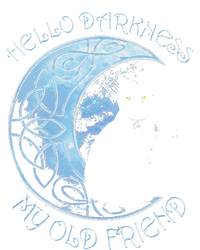 Hello Darkness My Old Friend Funny Cat Moon T-Shirt