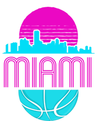 Vintage Miami Florida Cityscape Retro Basketball Hoodie