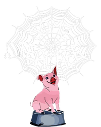 Some Teacher Spiderweb Pig Women's Crop Top Tee