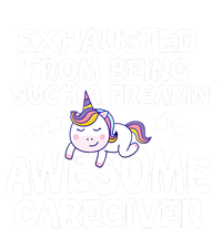 Exhausted From Being Such A Freakin’ Awesome Caregiver Gift Women's V-Neck T-Shirt