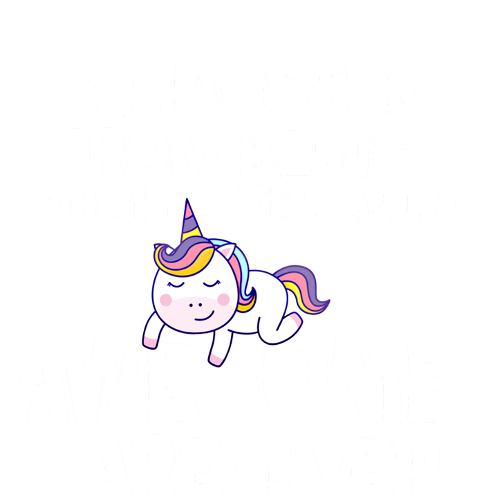 Exhausted From Being Such A Freakin’ Awesome Caregiver Gift Women's V-Neck T-Shirt