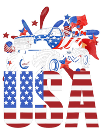 Monster Truck Boy USA American Flag July 4th T-Shirt