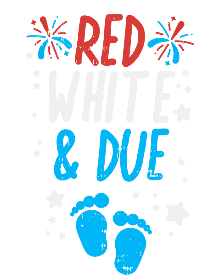 Red White Due Baby Shower 4th Of July Pregnancy Announcement Toddler T-Shirt