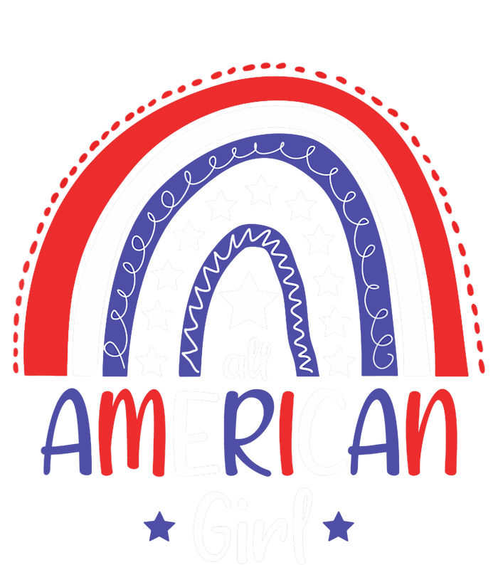 All American Girl July 4th America Flag Rainbow Performance Sprint T-Shirt