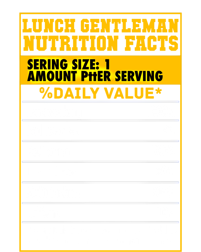 Funny Lunch Gentle Nutrition Facts School Cafeteria Cooks Gift Kids Hoodie