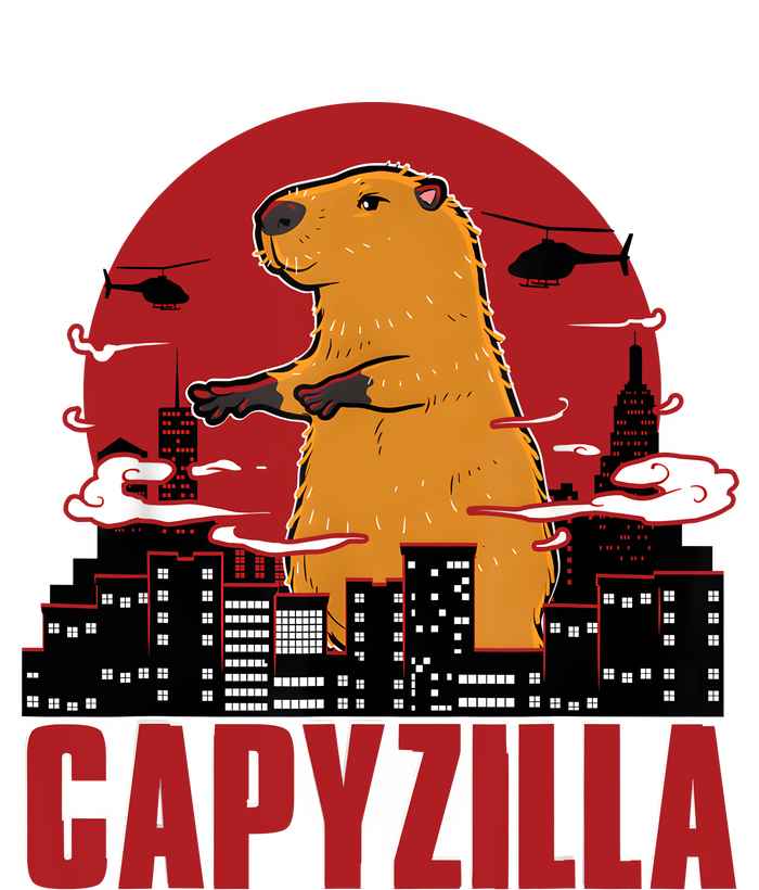 Capybara Gifts Capyzilla Funny And Lovely Animal Humor Parody Canvas