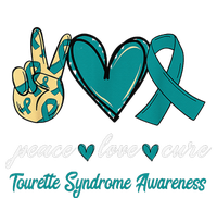 Peace Love Cure Tourette Syndrome Teal Ribbon Awareness Tie-Dye T-Shirt