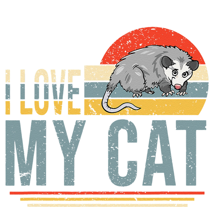 I Love My Cat Funny Opossum Lover Opossum Mom Vintage T-Shirt