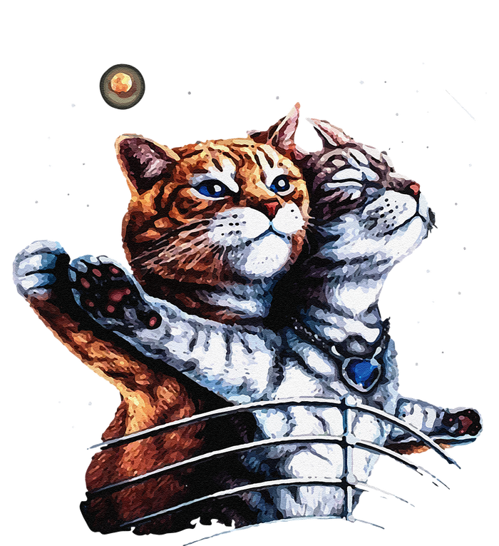 Titanic Cat Vintage Kitten In Space Galaxy Lovers Funny T-Shirt