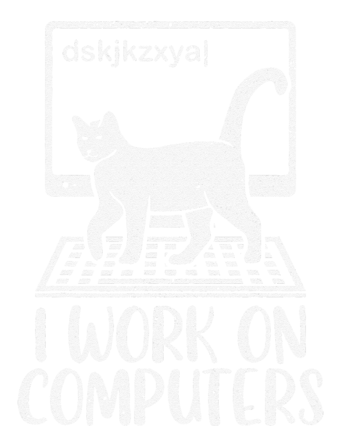 I Work On Computers Cat Funny Cat Owner Long Sleeve Shirt