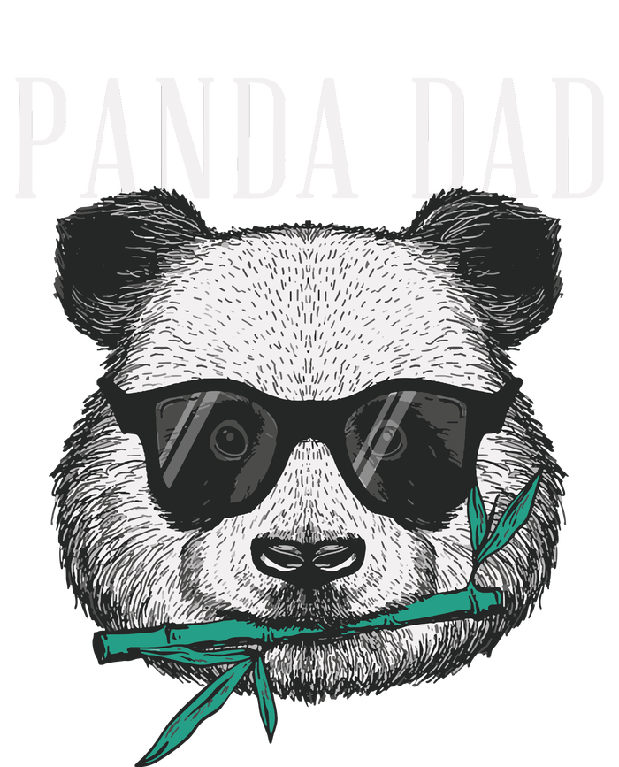 Panda Bear Dad Coolest Father Fun Fathers Day Sunglasses Premium Striped Beanie with Solid Band