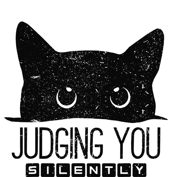 Funny Black Cat Judging You Silently Sarcastic Cat Mom Gift Hoodie