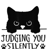 Funny Black Cat Judging You Silently Sarcastic Cat Mom T-Shirt