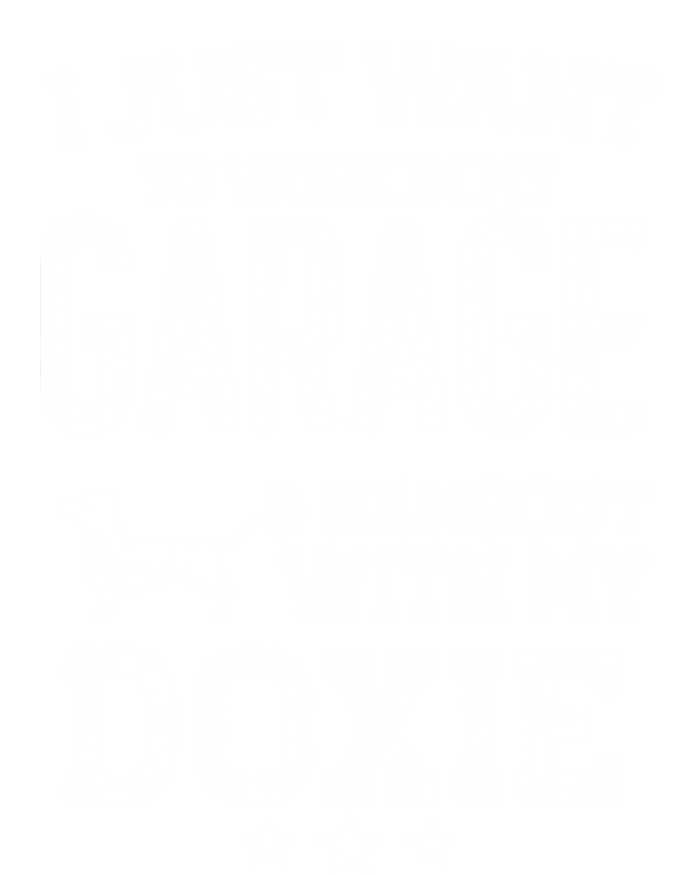 Doxie Dad Car Garage Hangout Cute Gift Stripe Pom Pom Beanie