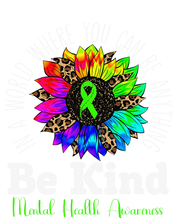 Mental Health Awareness Be Kind Green Ribbon Sunflower Mesh Reversible Basketball Jersey Tank