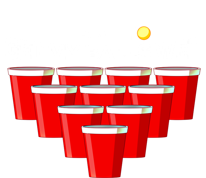 I Came To Get My Balls Wet Funny Beer Pong Lover Funny Gift Striped Beanie with Solid Band