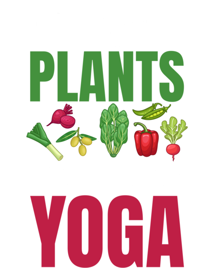 Eat More Plants Do More Yoga Humor Joke Tee For Vegetarians Great Gift Kids Long Sleeve Shirt