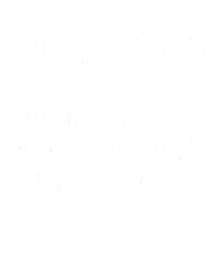 Jesus The Way The Truth The Life Christian Bible Verse Gift Striped Beanie with Solid Band