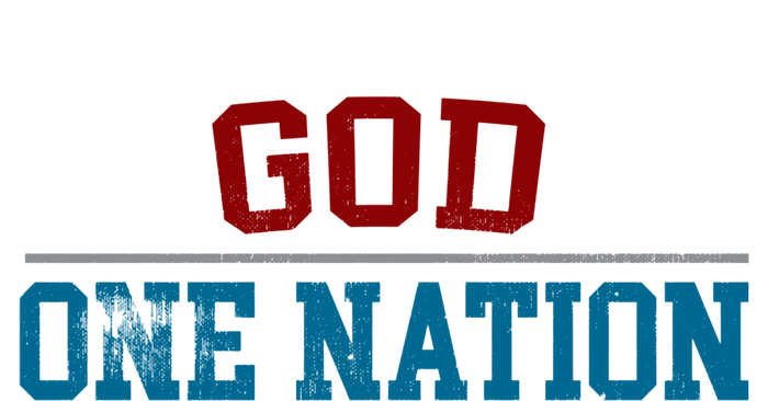 One Nation Under God American Christian Patriotic Pride Great Gift Women's V-Neck T-Shirt