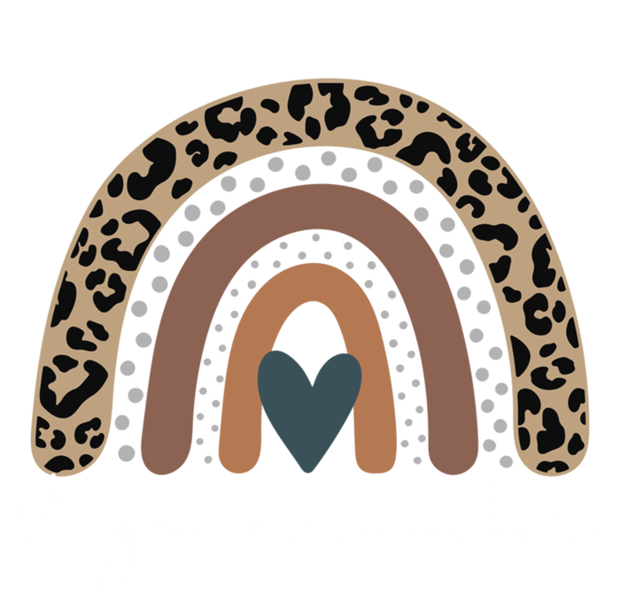 Cute Design Leopard Boho Rainbow For Yoga Instructor Squad Gift T-Shirt