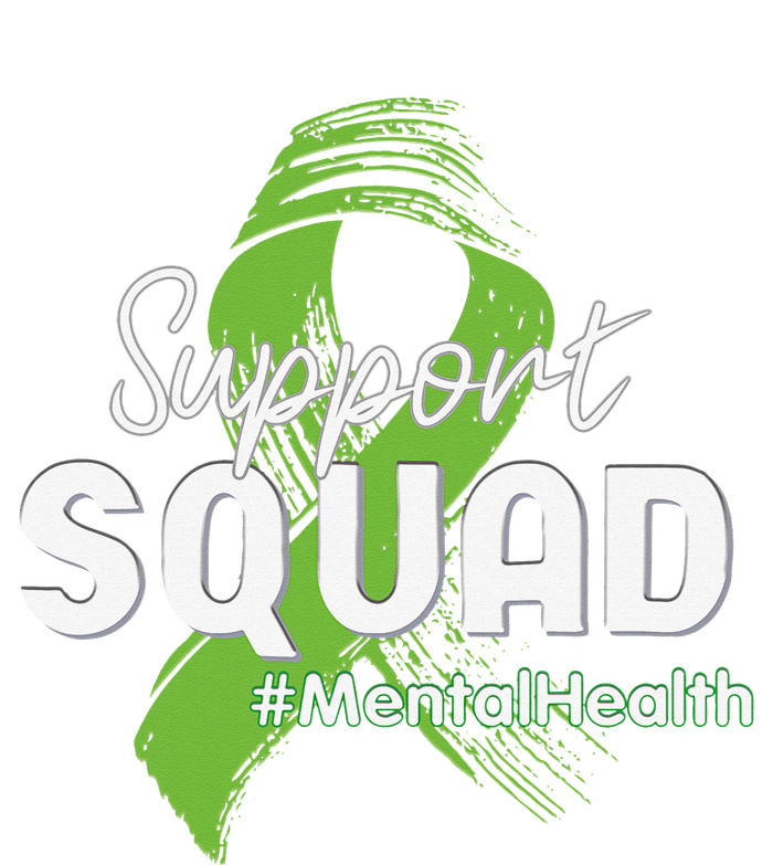 Support Squad Mental Health Awareness Lime Green Ribbon Sustainable Bucket Hat