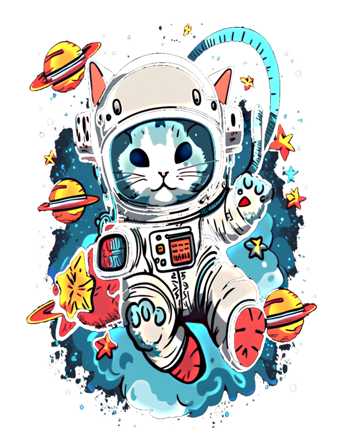 Space Astronaut Cat Astronomy Kitten Anime Neko Kawaii Gift Short Acrylic Beanie