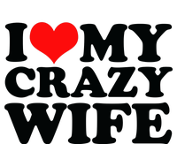 I Love My Crazy Wife With Heart Bella+Canvas Jersey Crop Tee