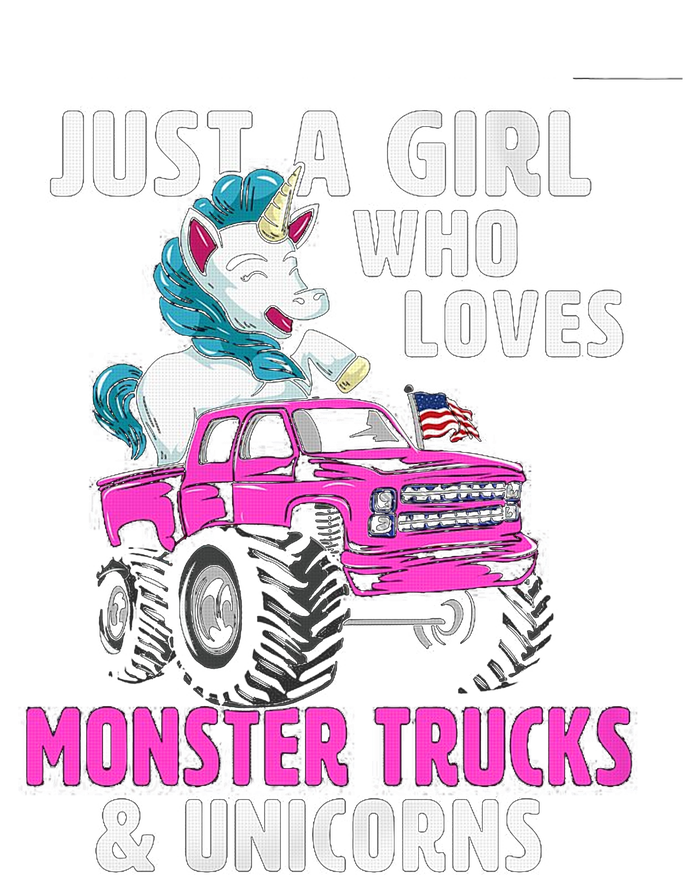 Just A Who Loves Monster Trucks And Unicorns Gift Womens California Wash Sweatshirt