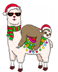 Fleece Feliz Navidad Sloth Riding Llama Christmas Sweater Gift Valucap Bio-Washed Visor