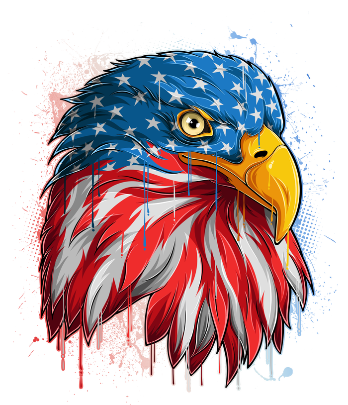 Paint Splatter USA American Flag Eagle Head Mousepad