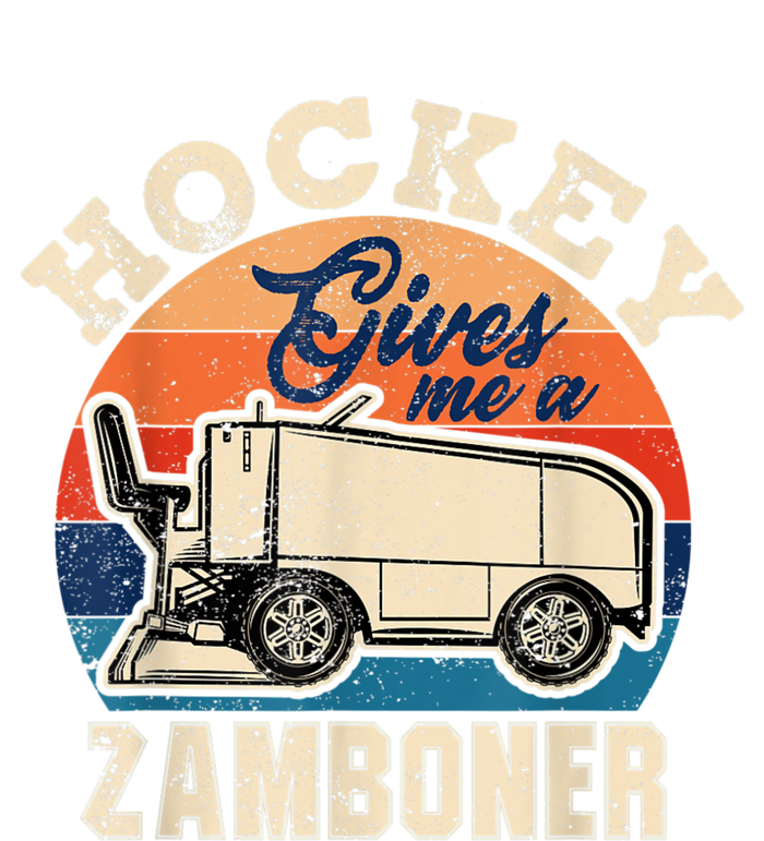 Hockey Gives Me A Zamboner Funny Hockey Fan Men Women's Crop Top Tee