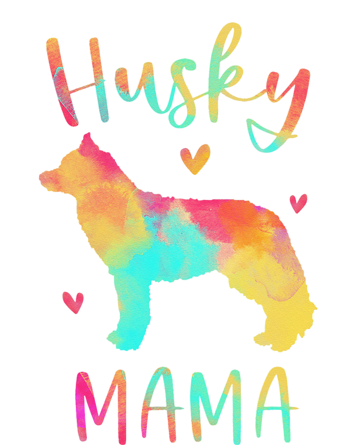 Husky Mama Colorful Siberian Husky Gifts Dog Mom Womens Cotton Relaxed Long Sleeve T-Shirt