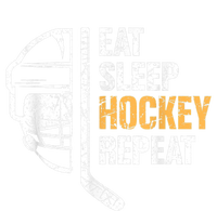 Eat Sleep Hockey Repeat Hockey Funny Ice Hockey 7-Panel Snapback Hat