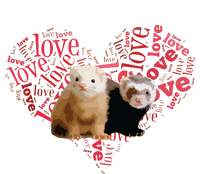 I Love Ferrets Heart Shaped Ferret Lover Gift T-Shirt