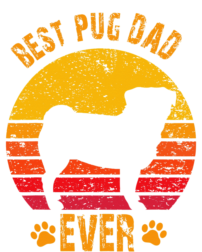 Best Pug Dad Ever Funny Gift Father Long Sleeve Pajama Set