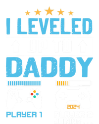 Funny I Leveled Up To Daddy 2024 Video Gamer Soon To Be Dad Gift T-Shirt