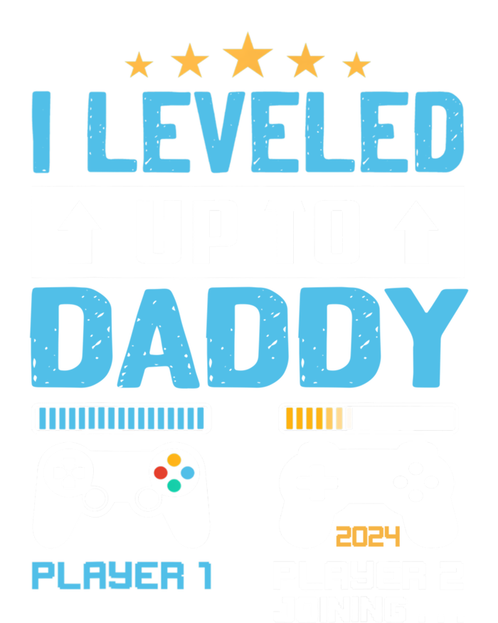 Funny I Leveled Up To Daddy 2024 Video Gamer Soon To Be Dad Gift T-Shirt