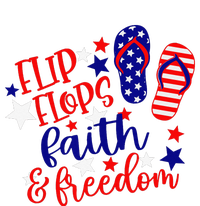 Flip Flops Faith And Freedom Button